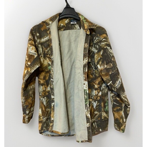 VNTG 90’s Codet Flannel Shirt Men's Large Brown Green Camo Chamois Made In USA - Picture 5 of 10